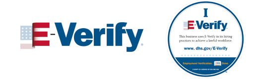 E-Verify - This business uses E-Verify in its hiring practices to achieve a lawful workforce